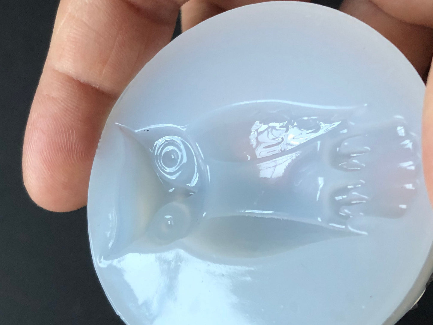 Retro Owl Flexible Silicone Mold For Resin Crafts or Polymer Clay