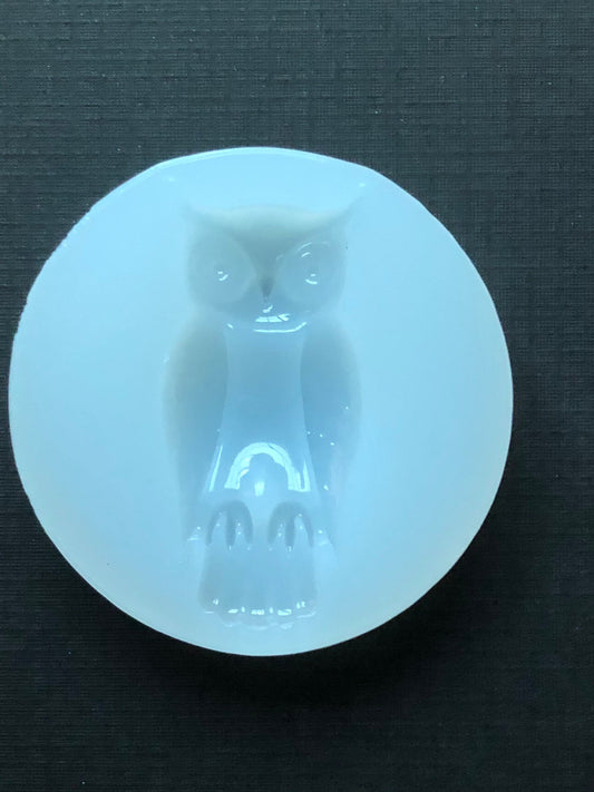 Retro Owl Flexible Silicone Mold For Resin Crafts or Polymer Clay