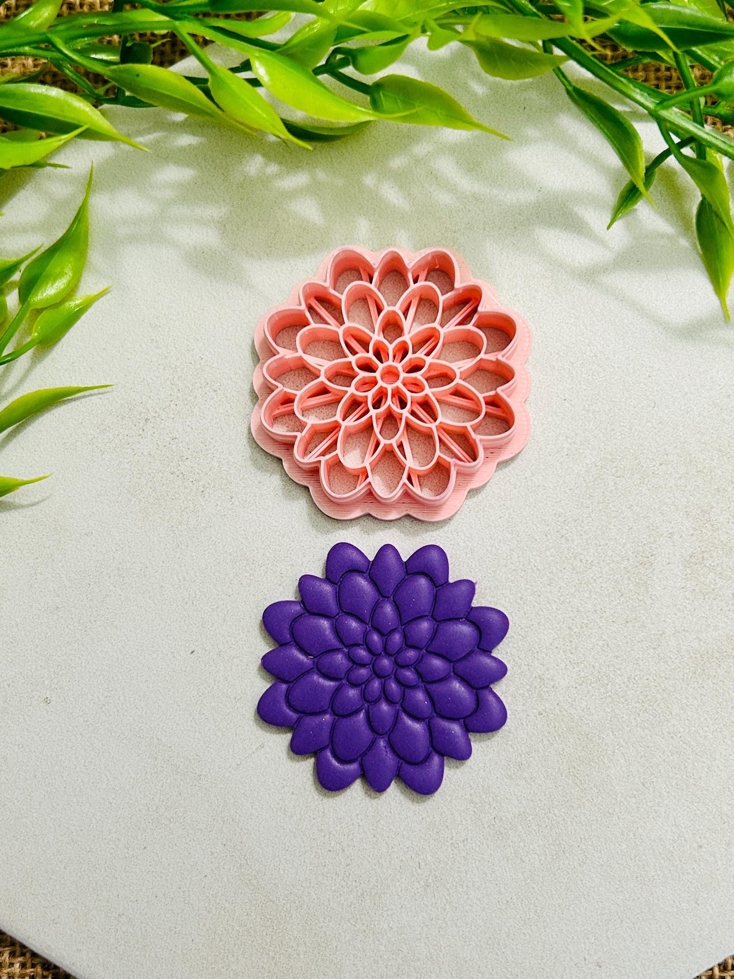 Flower Mandala Boho Style 7 Imprint Polymer Clay Cutter 4 Sizes YOU CHOOSE