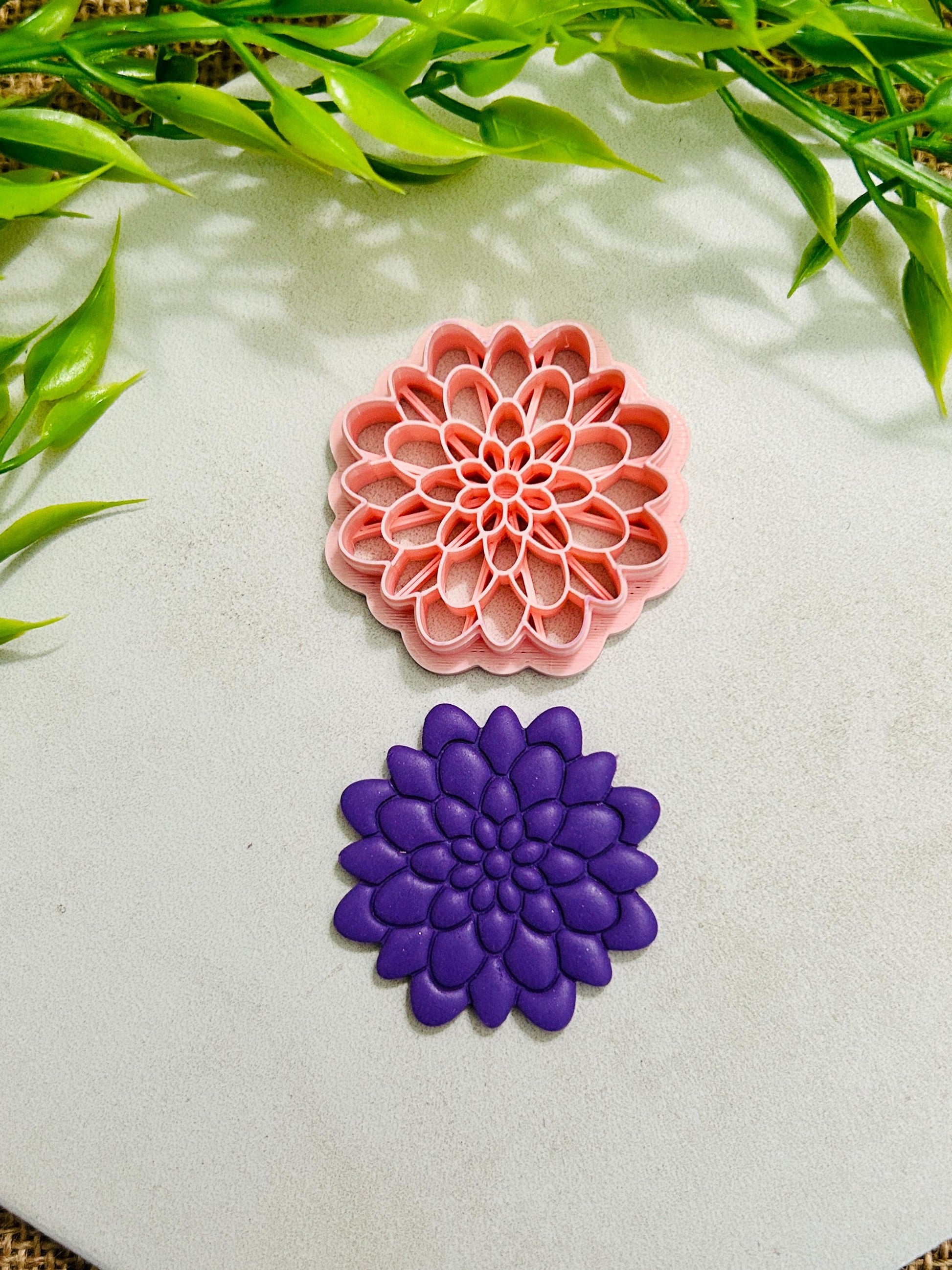 Flower Mandala Boho Style 7 Imprint Polymer Clay Cutter 4 Sizes YOU CHOOSE