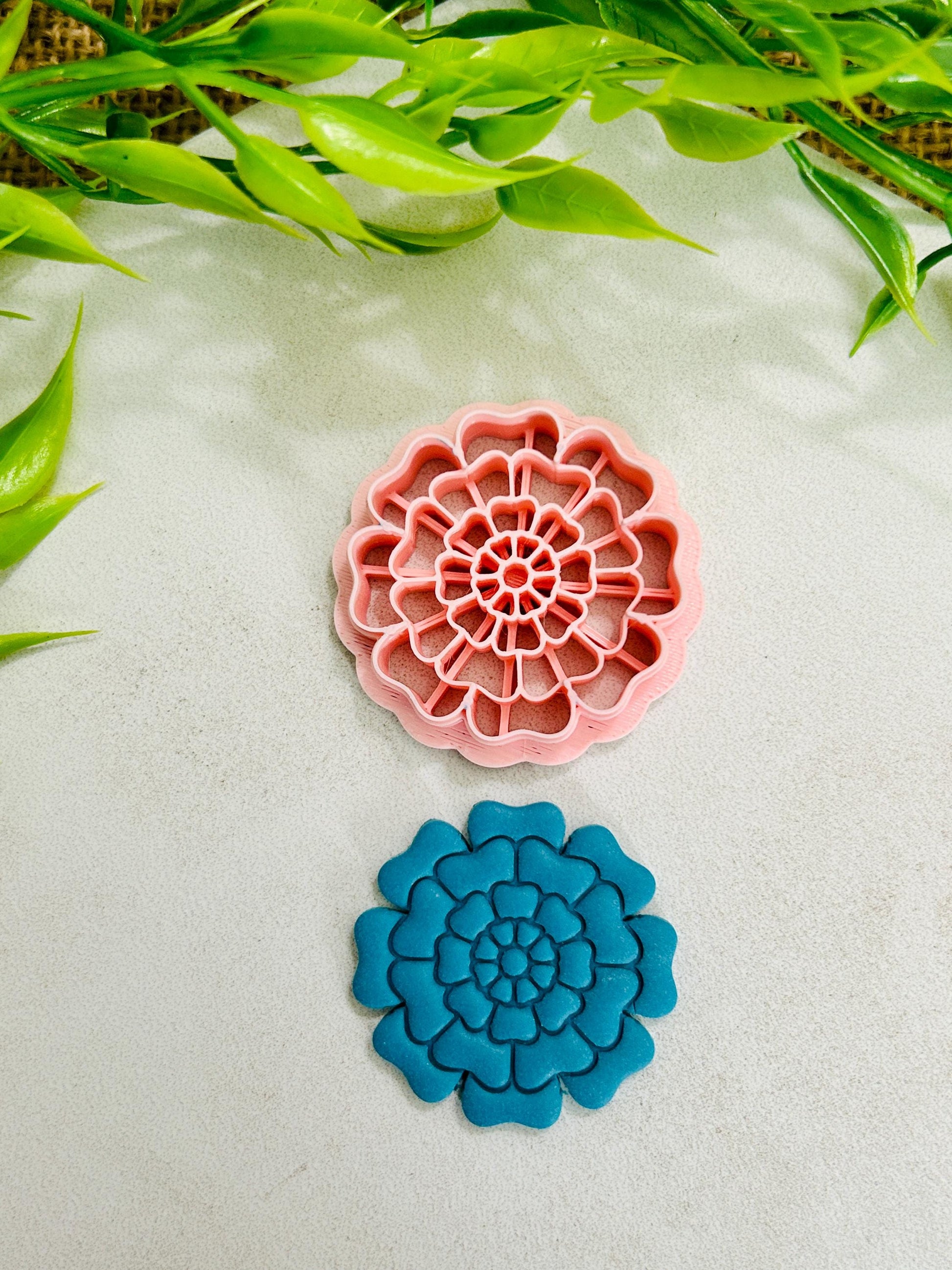 Flower Mandala Boho Style 4 Imprint Polymer Clay Cutter Set 4 Sizes YOU CHOOSE