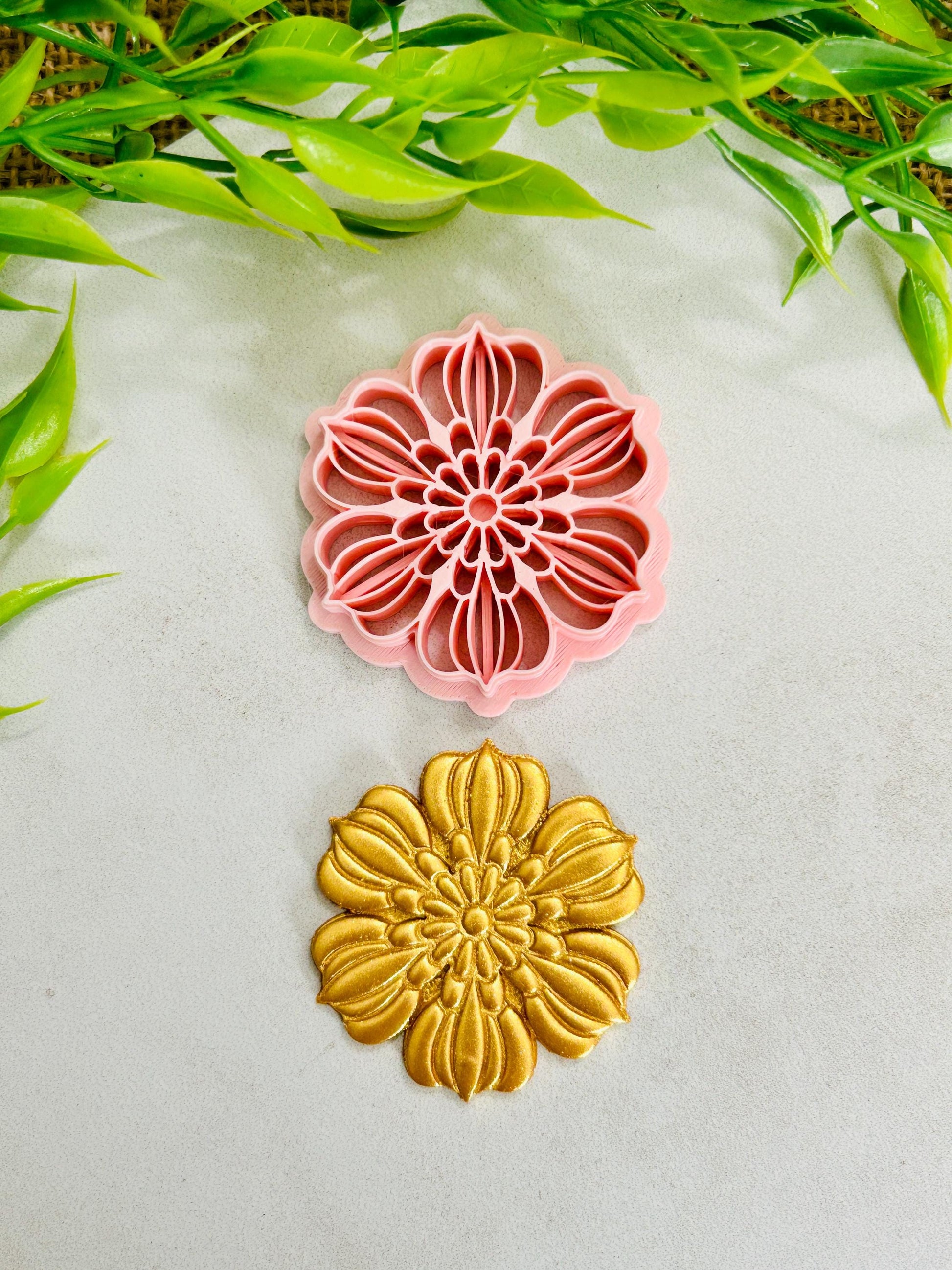 Flower Mandala Boho Style 6 Imprint Polymer Clay Cutter 4 Sizes YOU CHOOSE