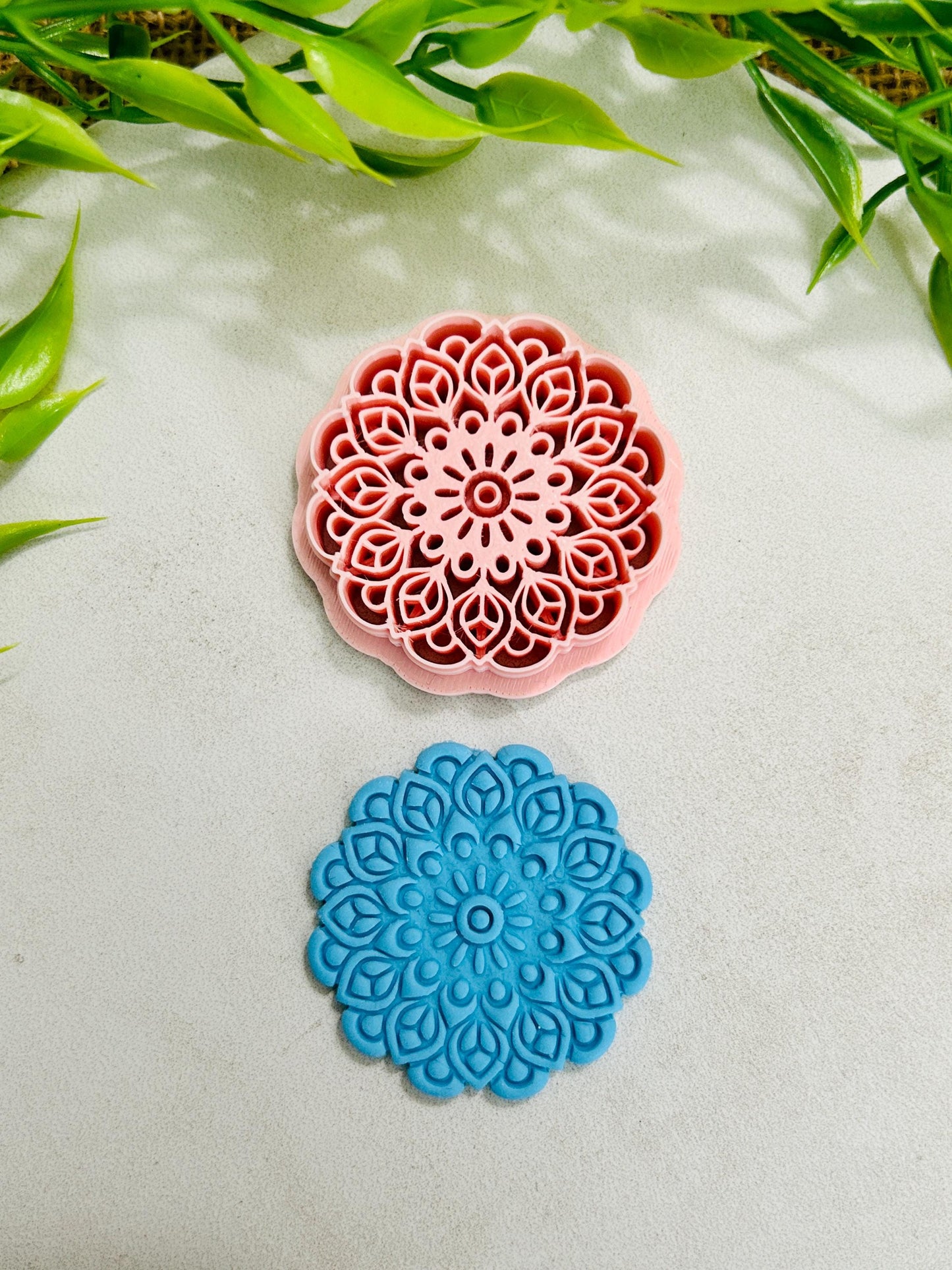 Flower Mandala Boho Style 16 Imprint Polymer Clay Cutter 4 Sizes YOU CHOOSE