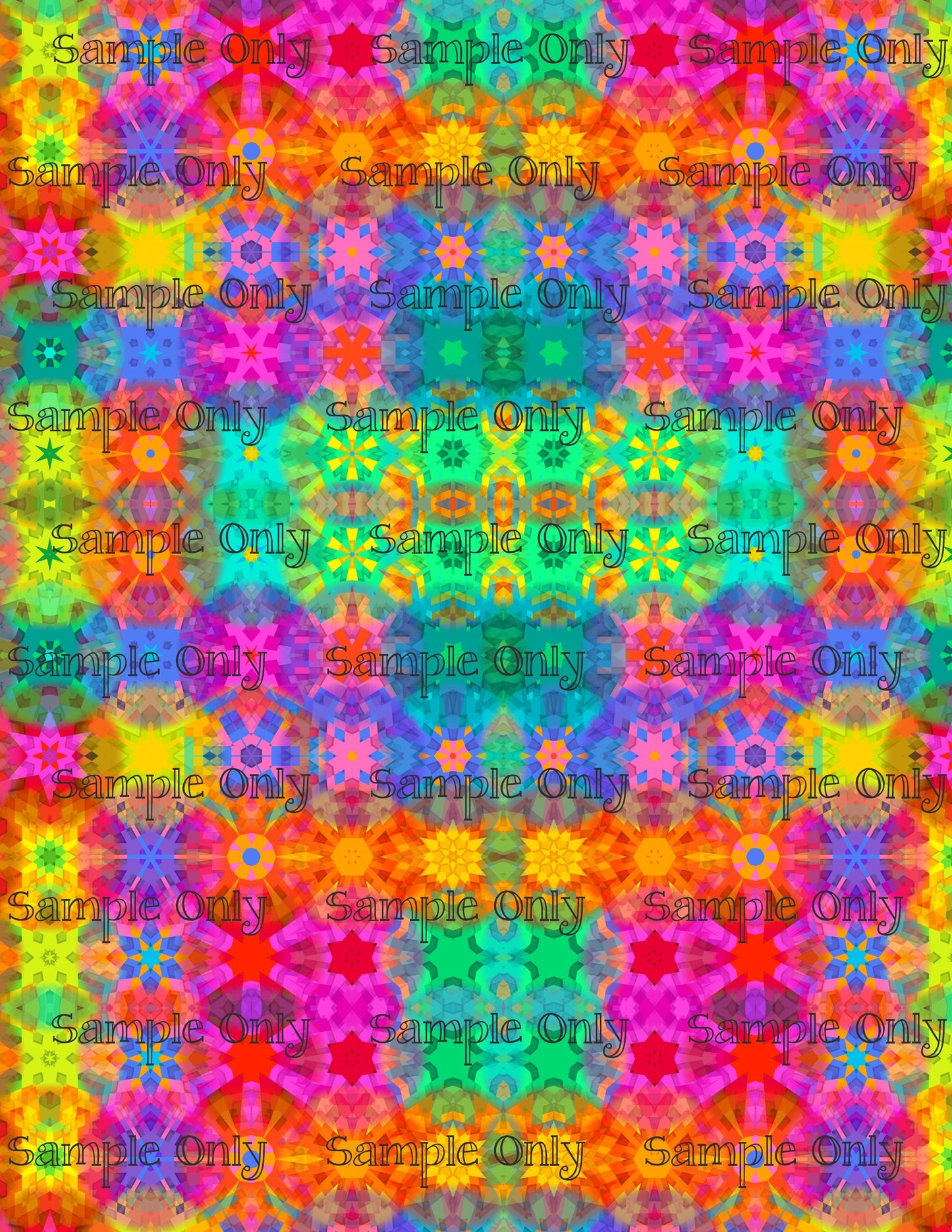 Kaleidescope Fractal Set 5 Pattern Image Transfer Sheet For Polymer Clay