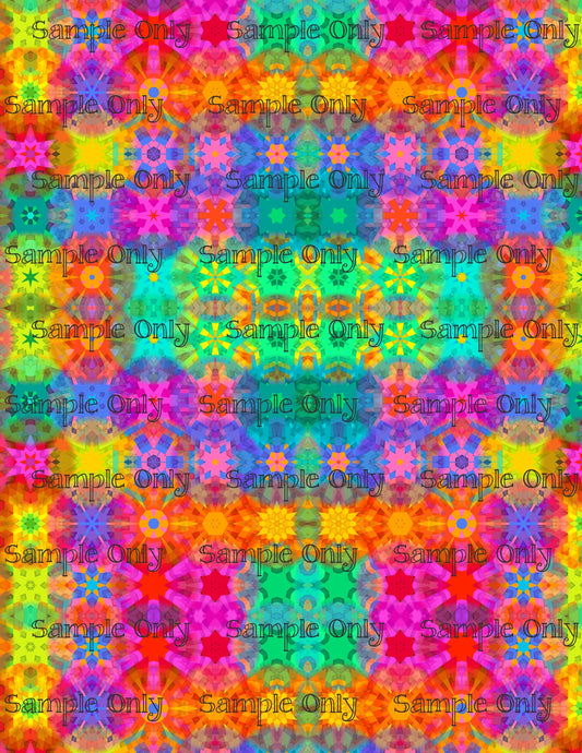 Kaleidescope Fractal Set 5 Pattern Image Transfer Sheet For Polymer Clay