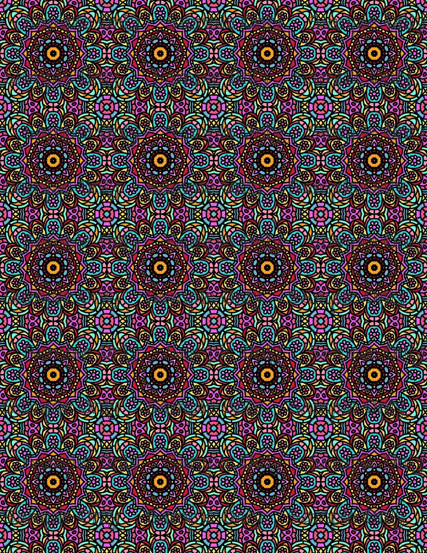 Floral Mandala Set 3 Pattern Image Transfer Sheet For Polymer Clay