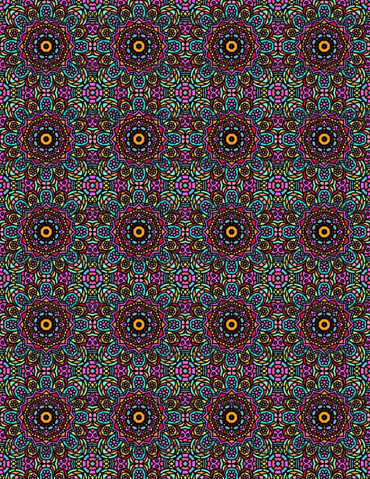 Floral Mandala Set 3 Pattern Image Transfer Sheet For Polymer Clay