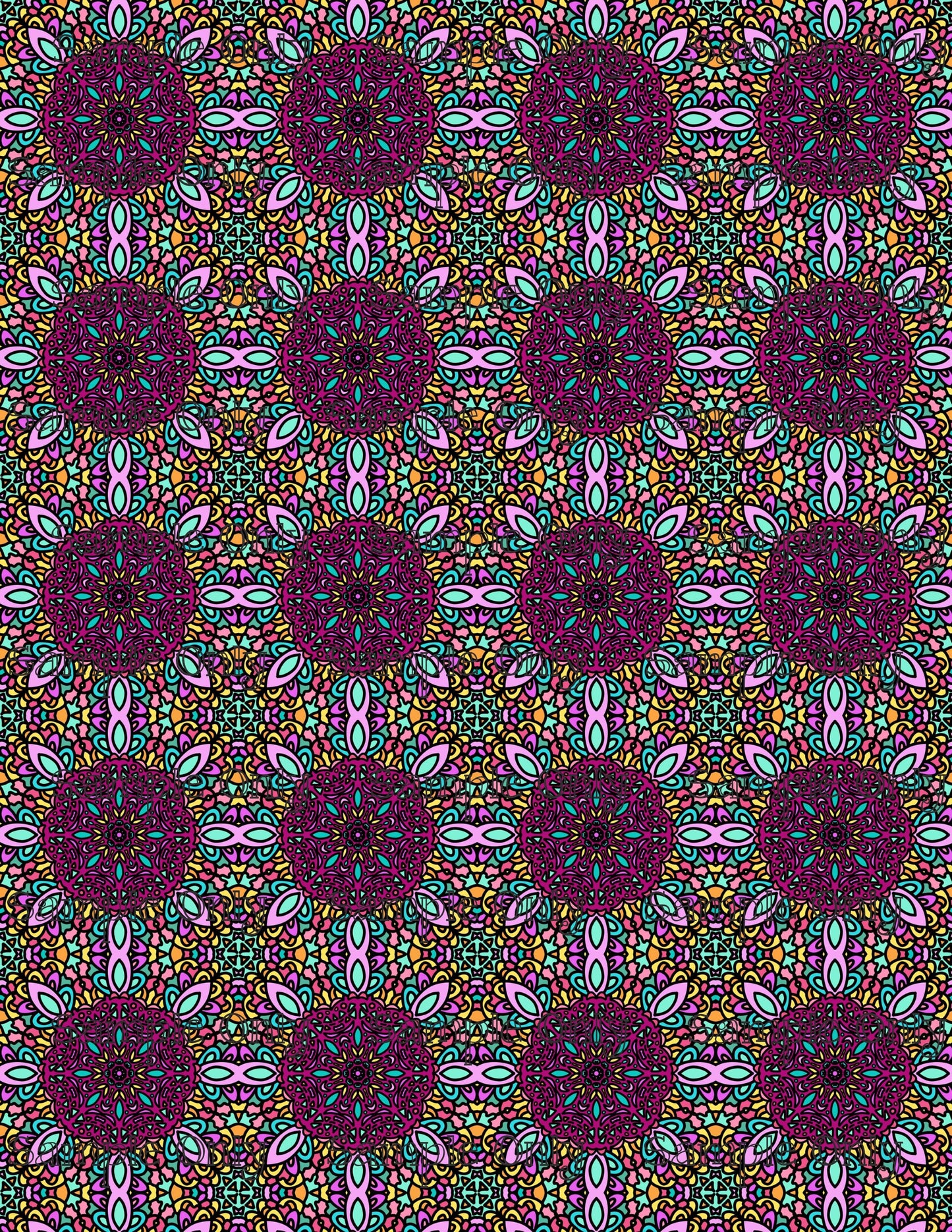 Floral Mandala Set 4 Pattern Image Transfer Sheet For Polymer Clay