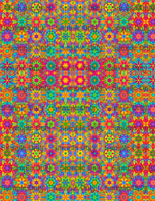 Kaleidescope Fractal Set 3 Pattern Image Transfer Sheet For Polymer Clay