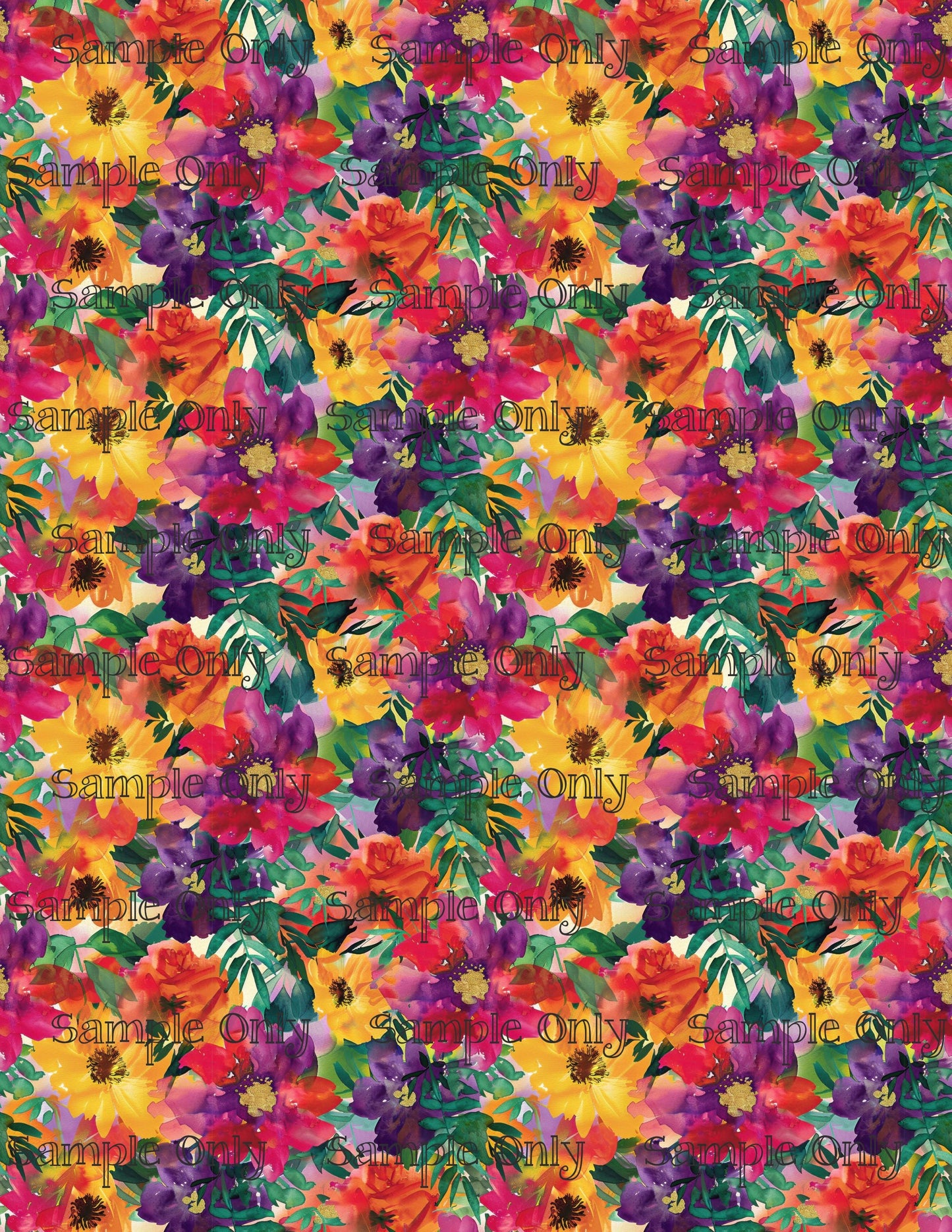 Painterly Wildflowers Set 1 Image Transfer Sheet For Polymer Clay