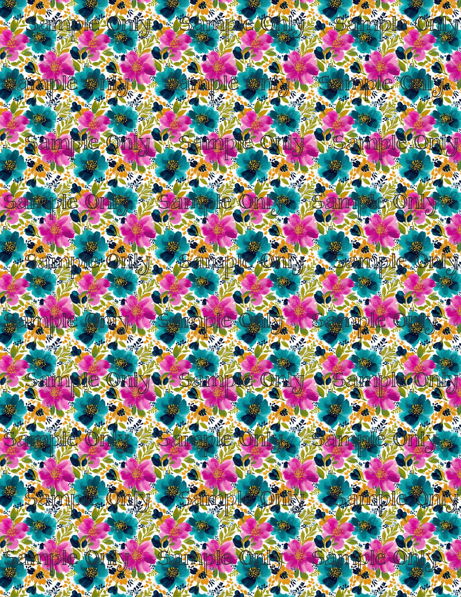 Painterly Wildflowers Set 2 Image Transfer Sheet For Polymer Clay