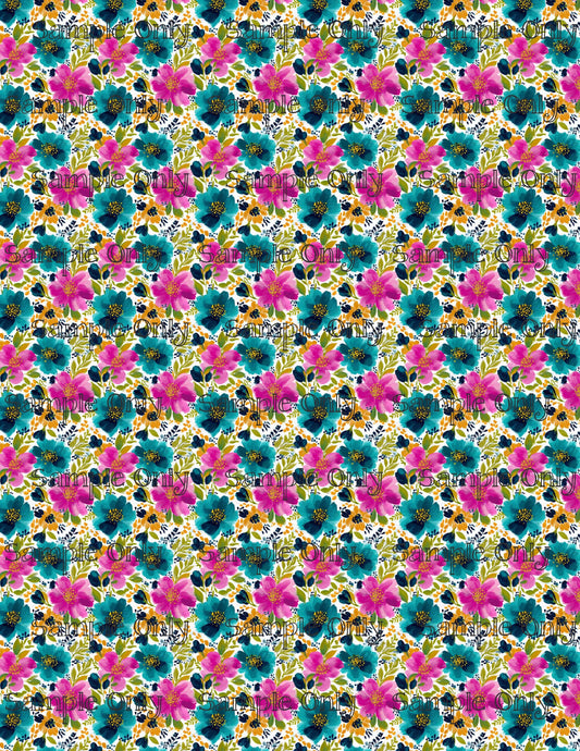 Painterly Wildflowers Set 2 Image Transfer Sheet For Polymer Clay