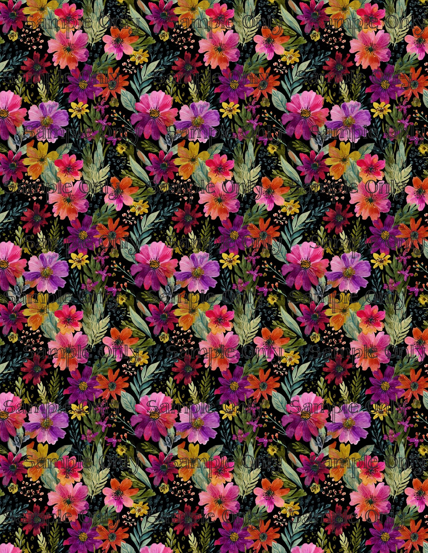 Painterly Wildflowers Set 3 Image Transfer Sheet For Polymer Clay