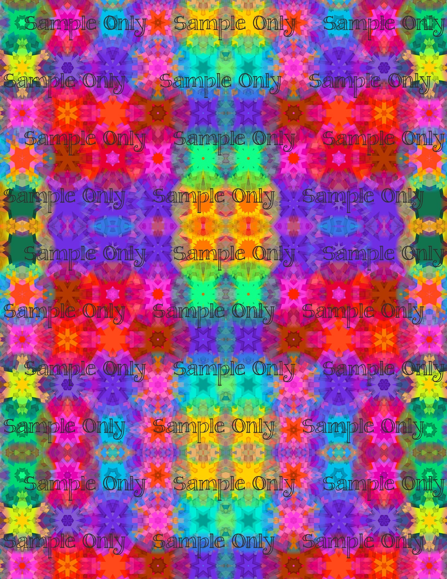 Kaleidescope Fractal Set 1 Pattern Image Transfer Sheet For Polymer Clay