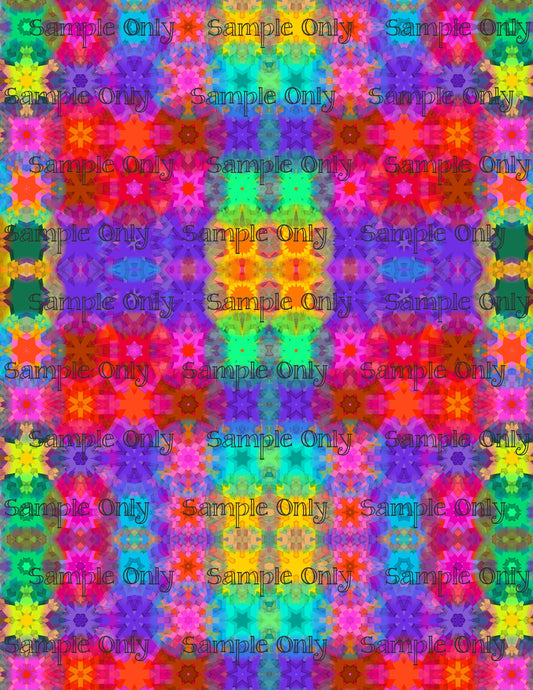 Kaleidescope Fractal Set 1 Pattern Image Transfer Sheet For Polymer Clay
