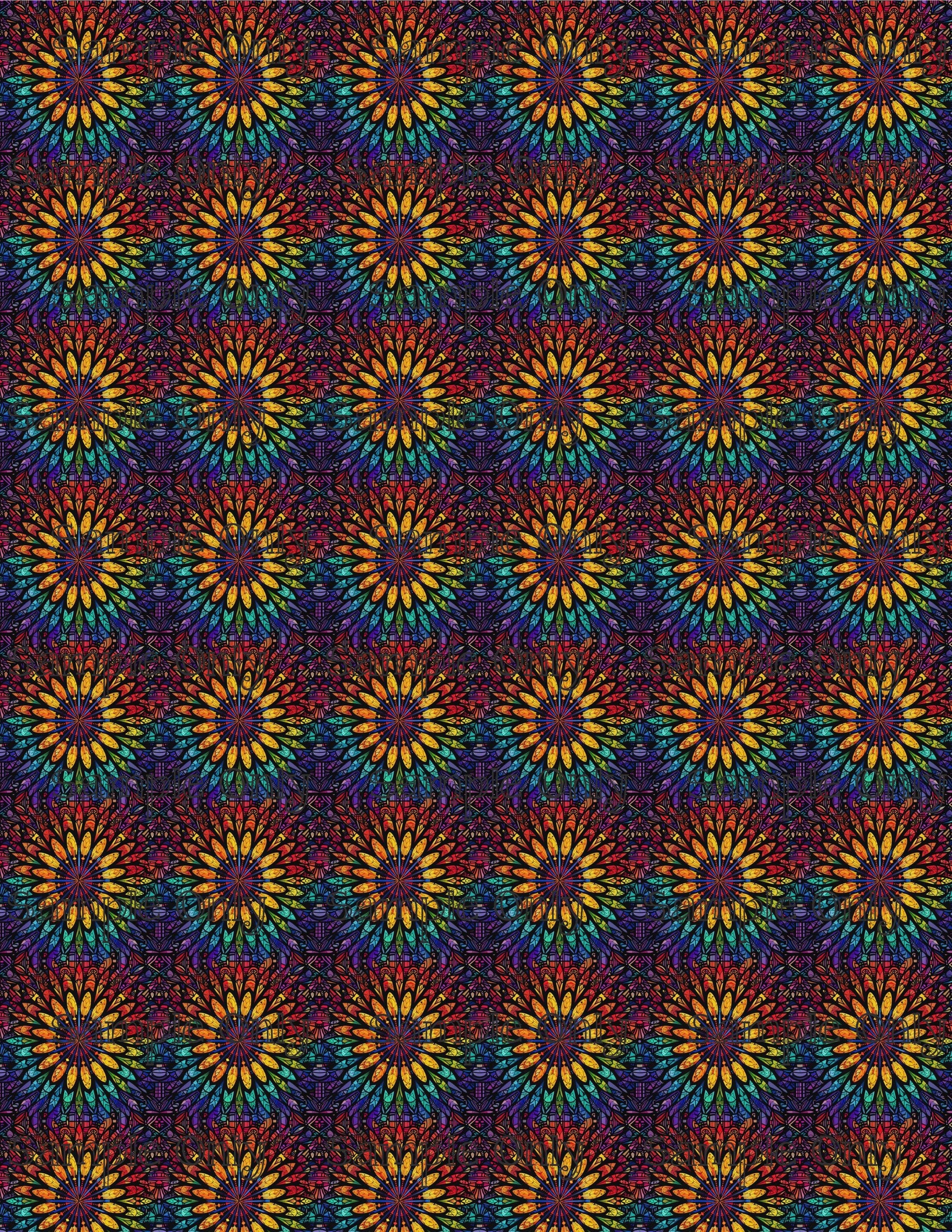 Spectral Mandala Set 8 Pattern Image Transfer Sheet For Polymer Clay