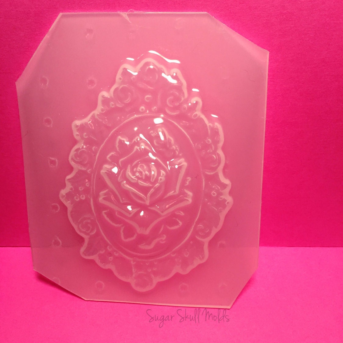 Romantic Rose Cameo Or Dome Photo Setting Flexible Plastic Mold For Resin YOU CHOOSE From 4 Options