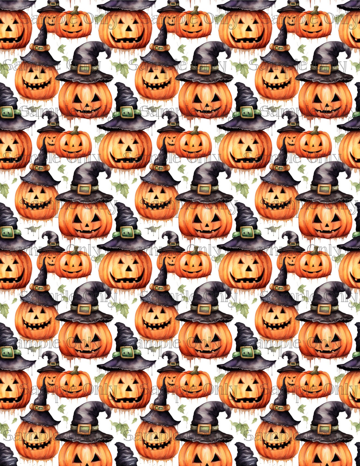 Halloween Jack O Lantern Pumpkin 07 Image Sheet For Polymer Clay Transfer Decal DIGITAL FILE OR PRINTED