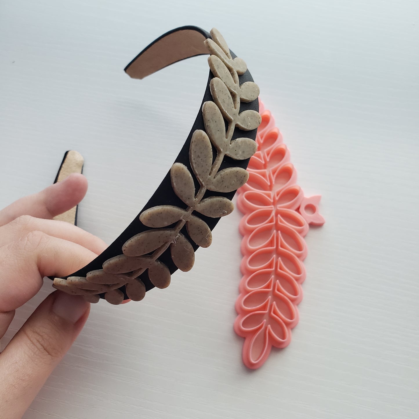 Leafy Headband Bracelet or Bookmark Polymer Clay Cutter TPAB