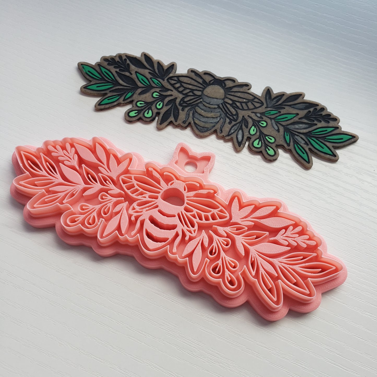 Ornate Bee Headband Bracelet or Bookmark Polymer Clay Cutter TPAB