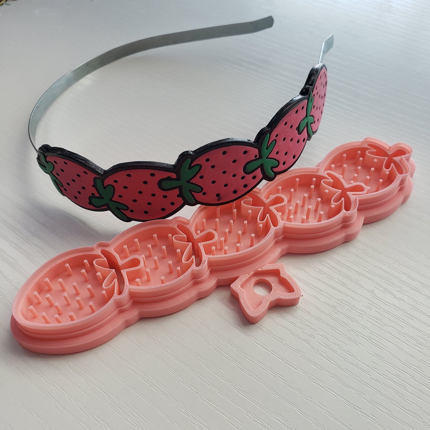 Strawberry Headband Bracelet or Bookmark Polymer Clay Cutter TPAB