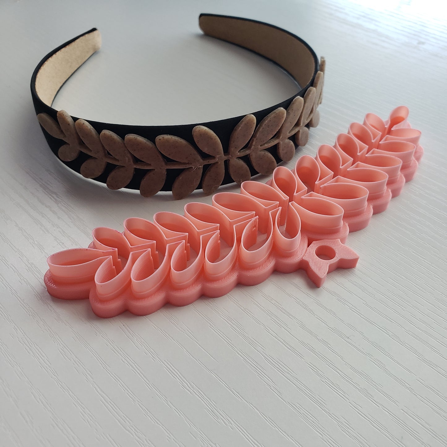 Leafy Headband Bracelet or Bookmark Polymer Clay Cutter TPAB
