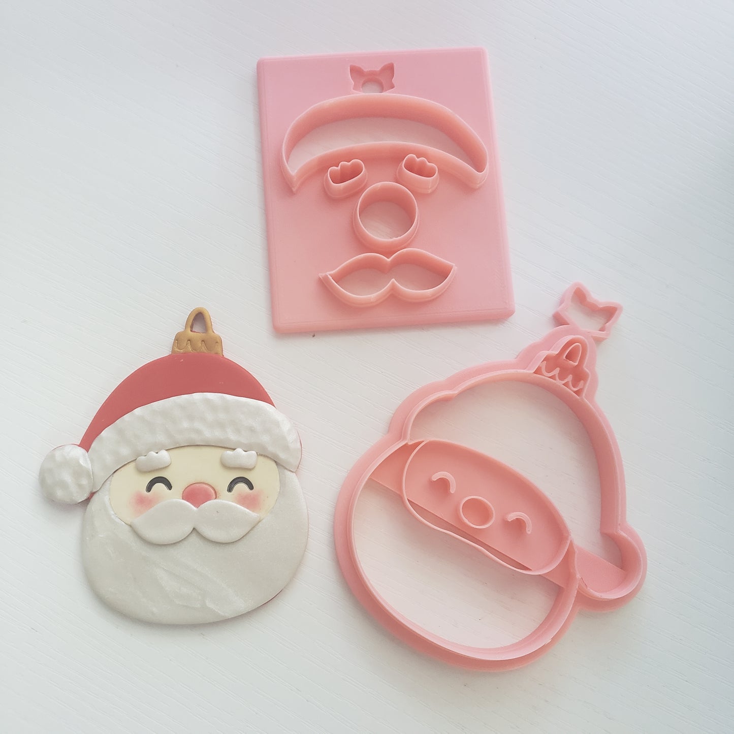 Sweet Santa 3d Ornament Imprint Polymer Clay Cutter TPAB