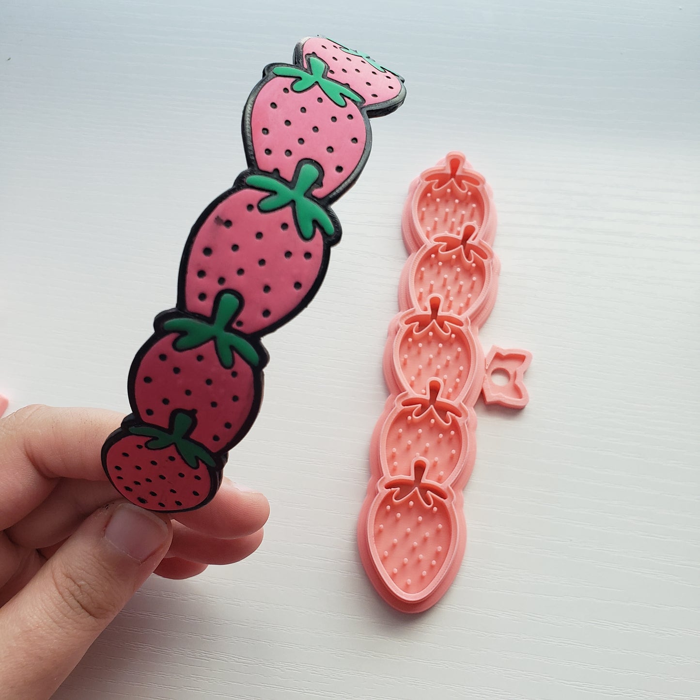 Strawberry Headband Bracelet or Bookmark Polymer Clay Cutter TPAB