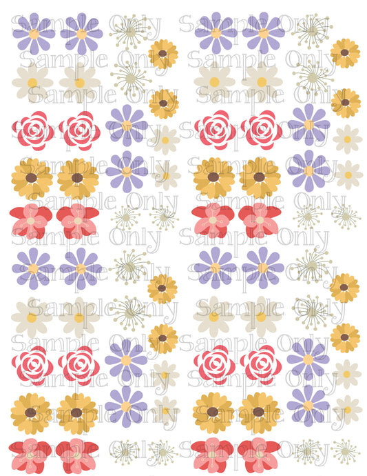 1 inch Spring Blossom Set-01 Image Sheet For Polymer Clay Transfer Decal DIGITAL FILE OR PRINTED