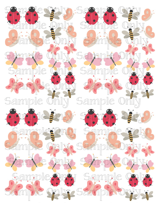 1 inch Spring Insect Set-03 Image Sheet For Polymer Clay Transfer Decal DIGITAL FILE OR PRINTED