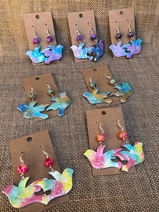 Boho Soaring Swallow Bird Dangle Earrings YOU CHOOSE