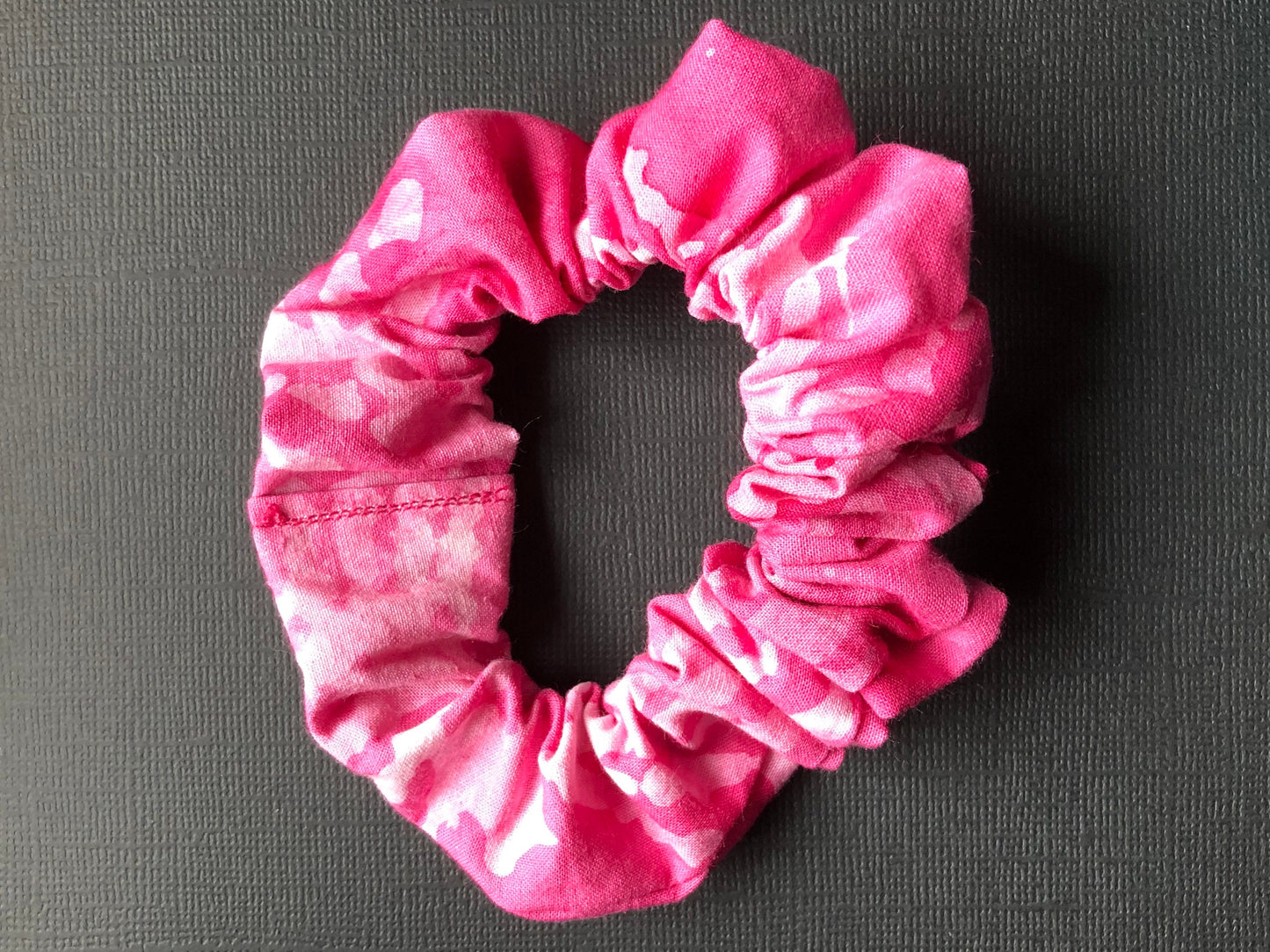 3pc Batik Patterned Handmade Hair Scrunchies Plum Turquoise Pink